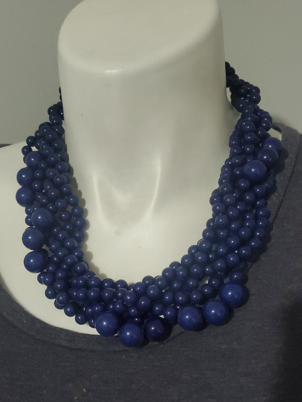 Baublebar Women's Multi-Strand Navy Bead Statement Necklace